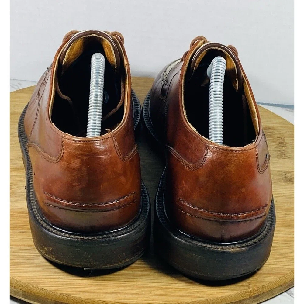 Johnston & Murphy Vintage Brown & White Ivory Lace up Dress Shoes 9.5M